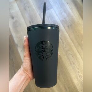 🐸🖤STARBUCKS BLACK SUEDE TUMBLER WICKED EDITION SIZE GRANDE🖤🐸